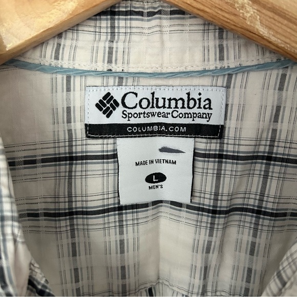 Columbia men’s plaid shirt sleeved button front shirt L - Picture 3 of 8